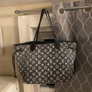 Louis Vuitton Black Monogram Tote Bag READ DESCRIPTION